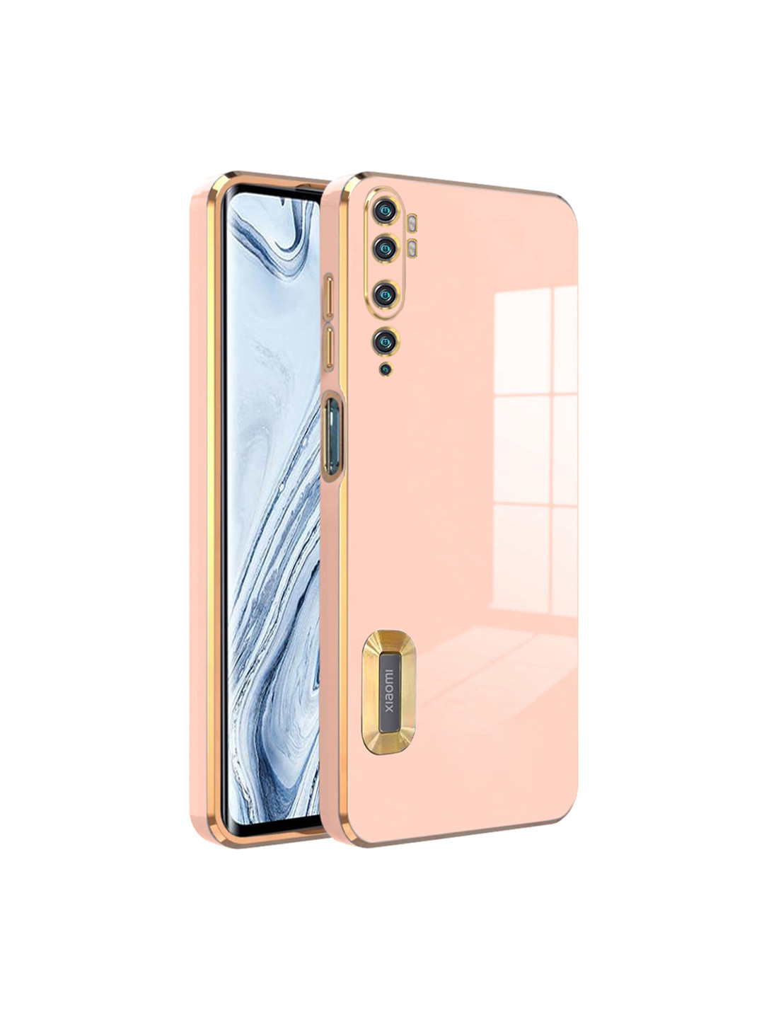 

Karwan Camera Protection MI Note 10 Pro Silicone Phone Back Case, Peach