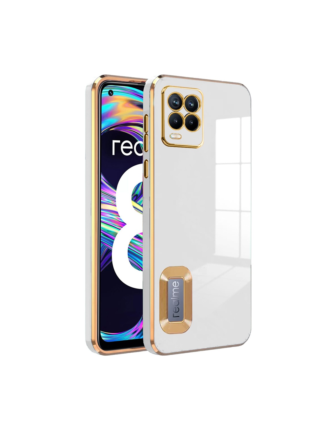 

Karwan Camera Protection Realme 8 Back Case, White