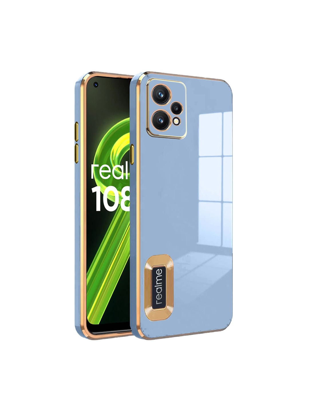 

Karwan Realme 9 Pro Camera Protection Silicone Phone Back Case, Blue