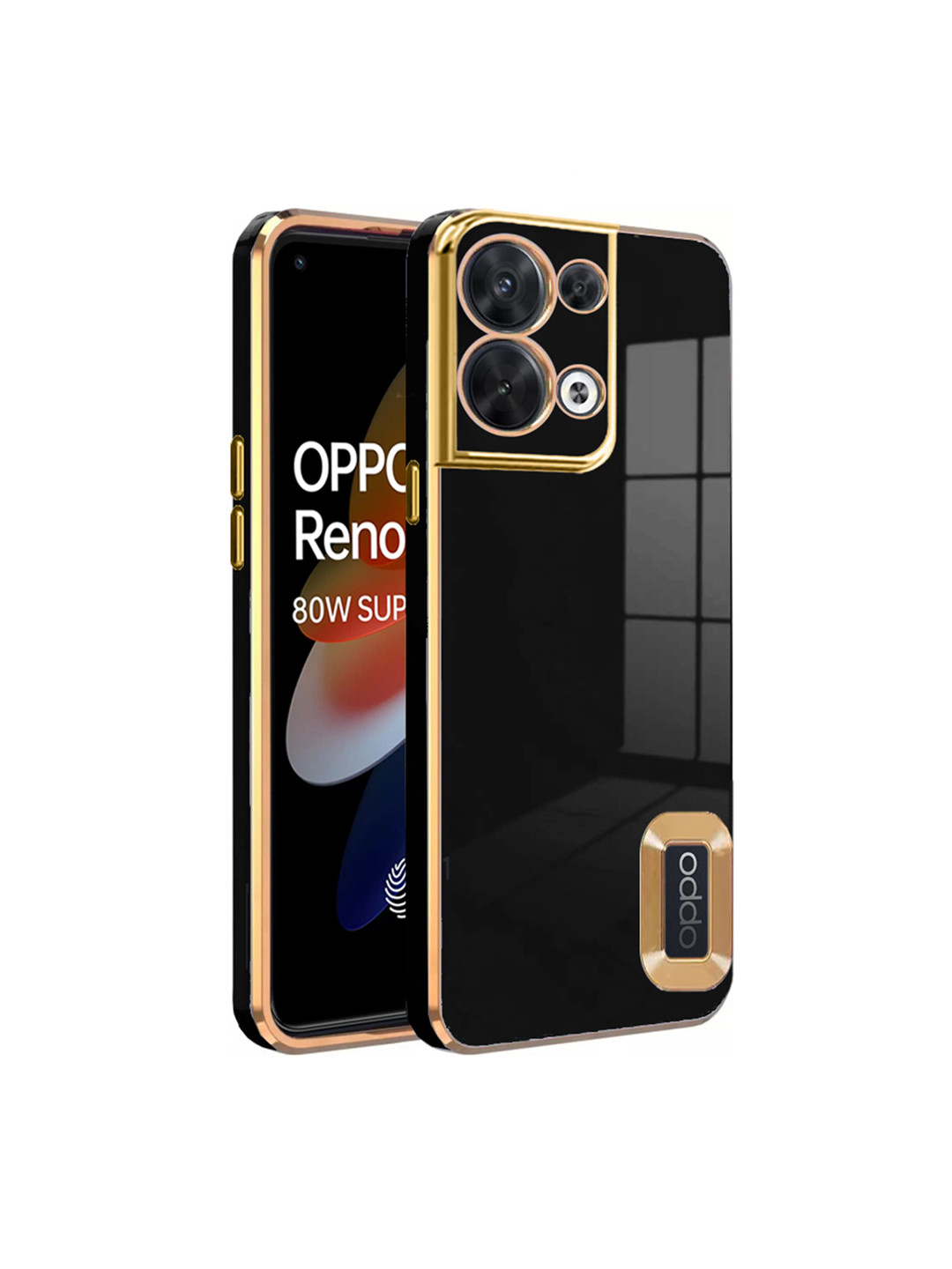 

Karwan Oppo Reno 8 Camera Protection Silicone Back Case, Black