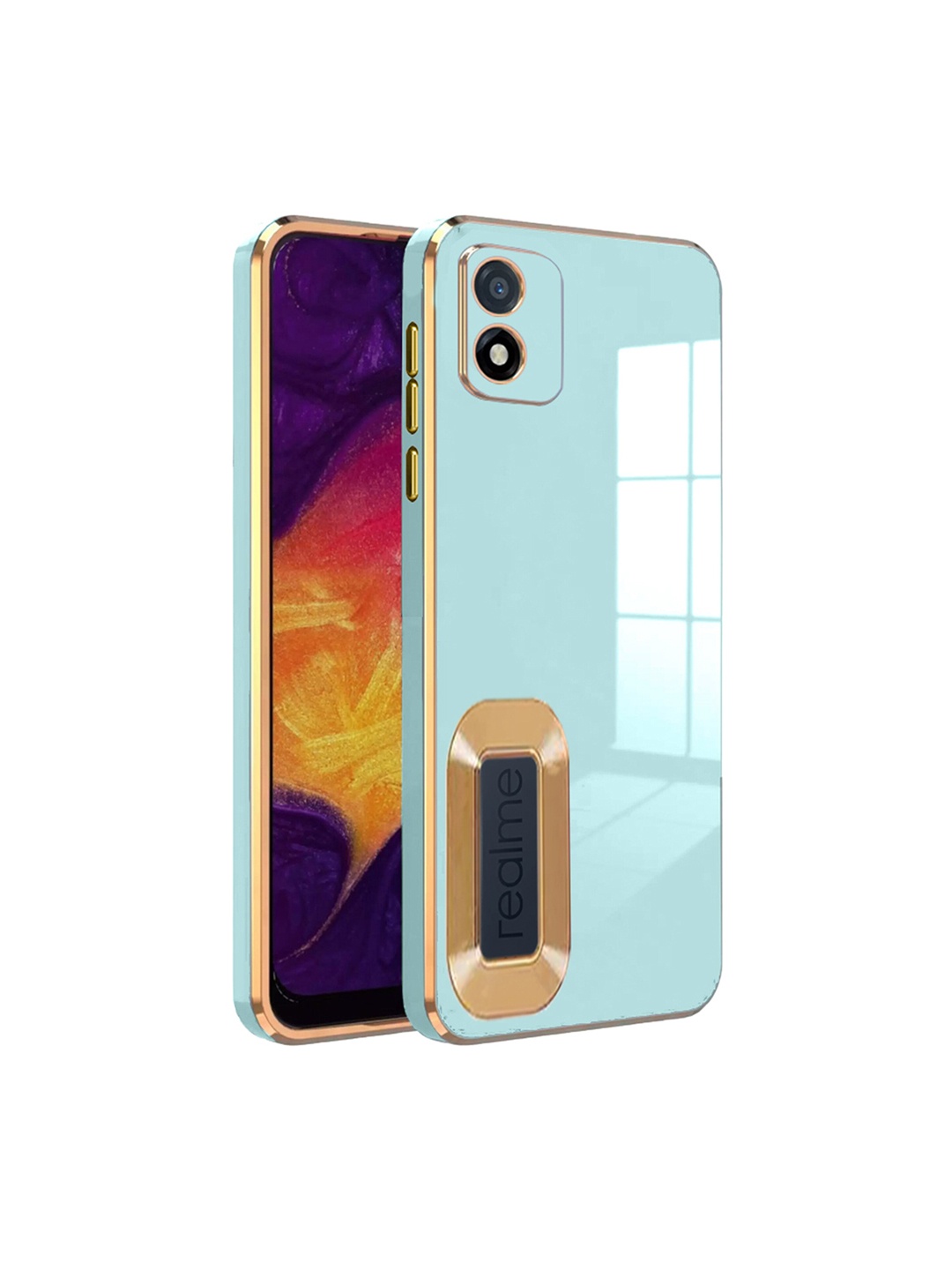 

Karwan Realme C 20 Camera Protection Silicone Back Case, Sea green