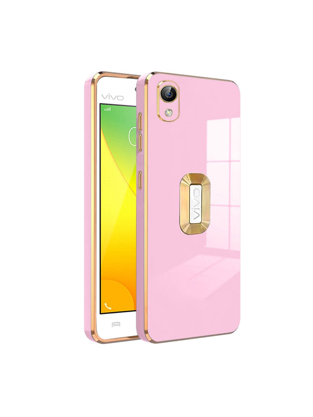 

Karwan Vivo Y51 Camera Protection Silicone Back Case, Pink