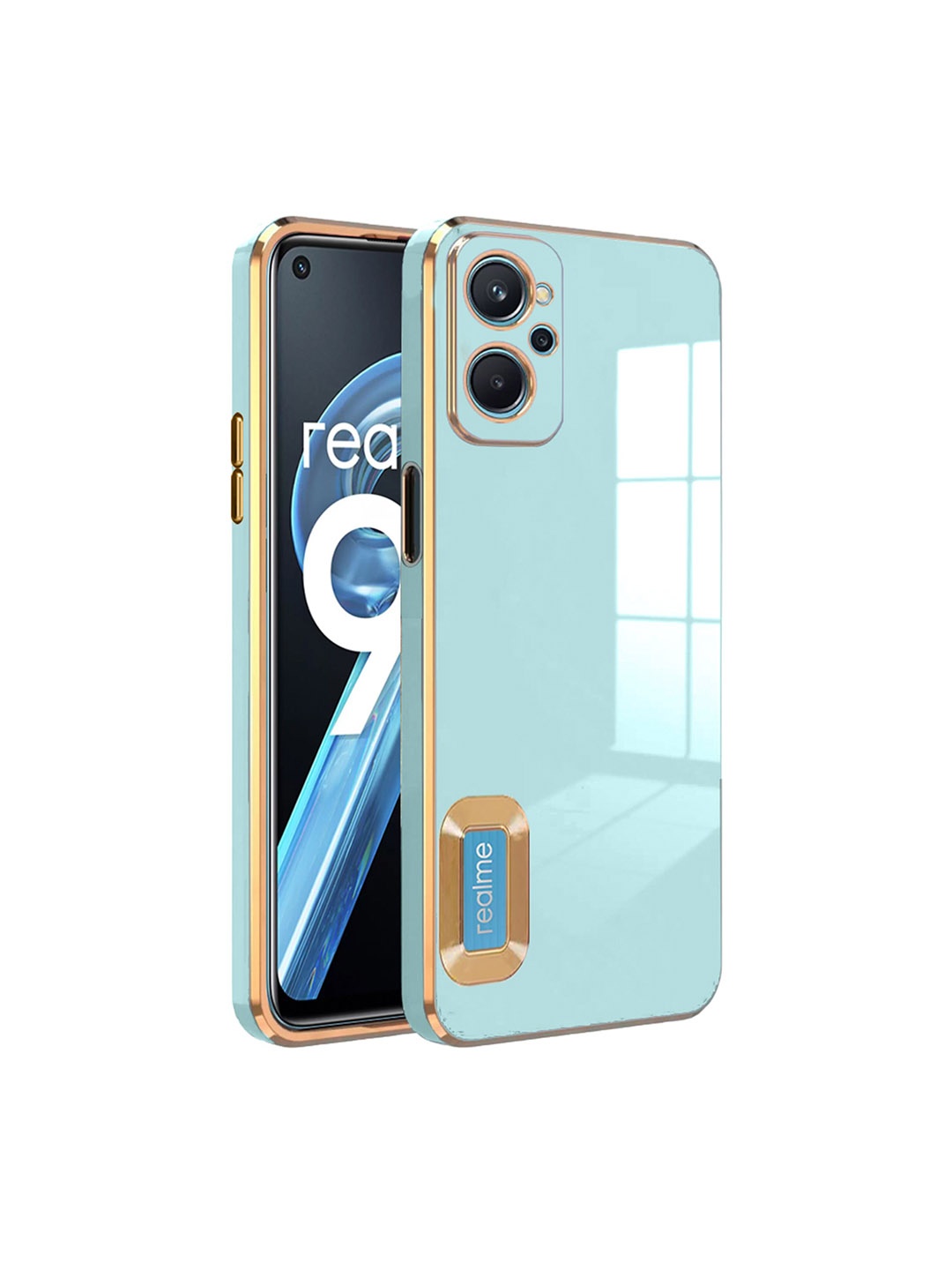 

Karwan Realme 9i Camera Protection Silicone Phone Back Case, Sea green