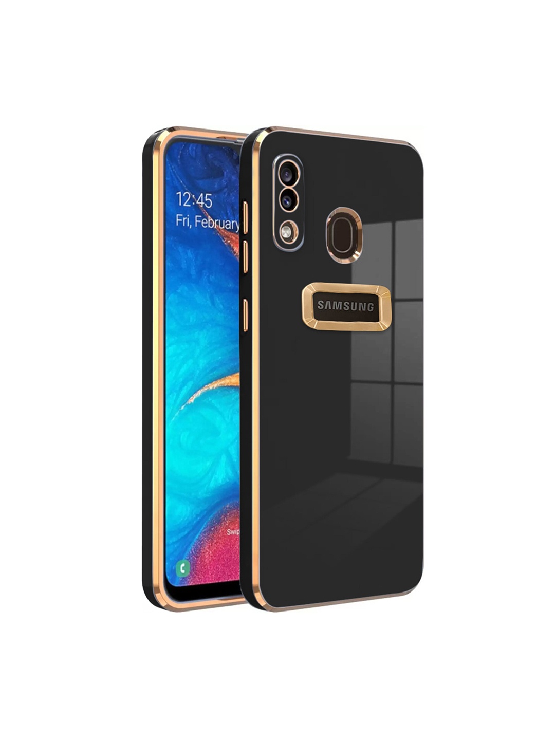 

Karwan Samsung A20 Liquid Silicone Back Case, Black