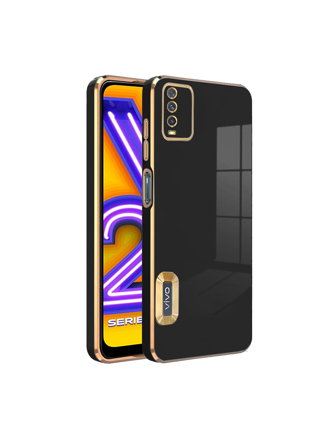 

Karwan Vivo Y20 Liquid Silicone Back Case, Black
