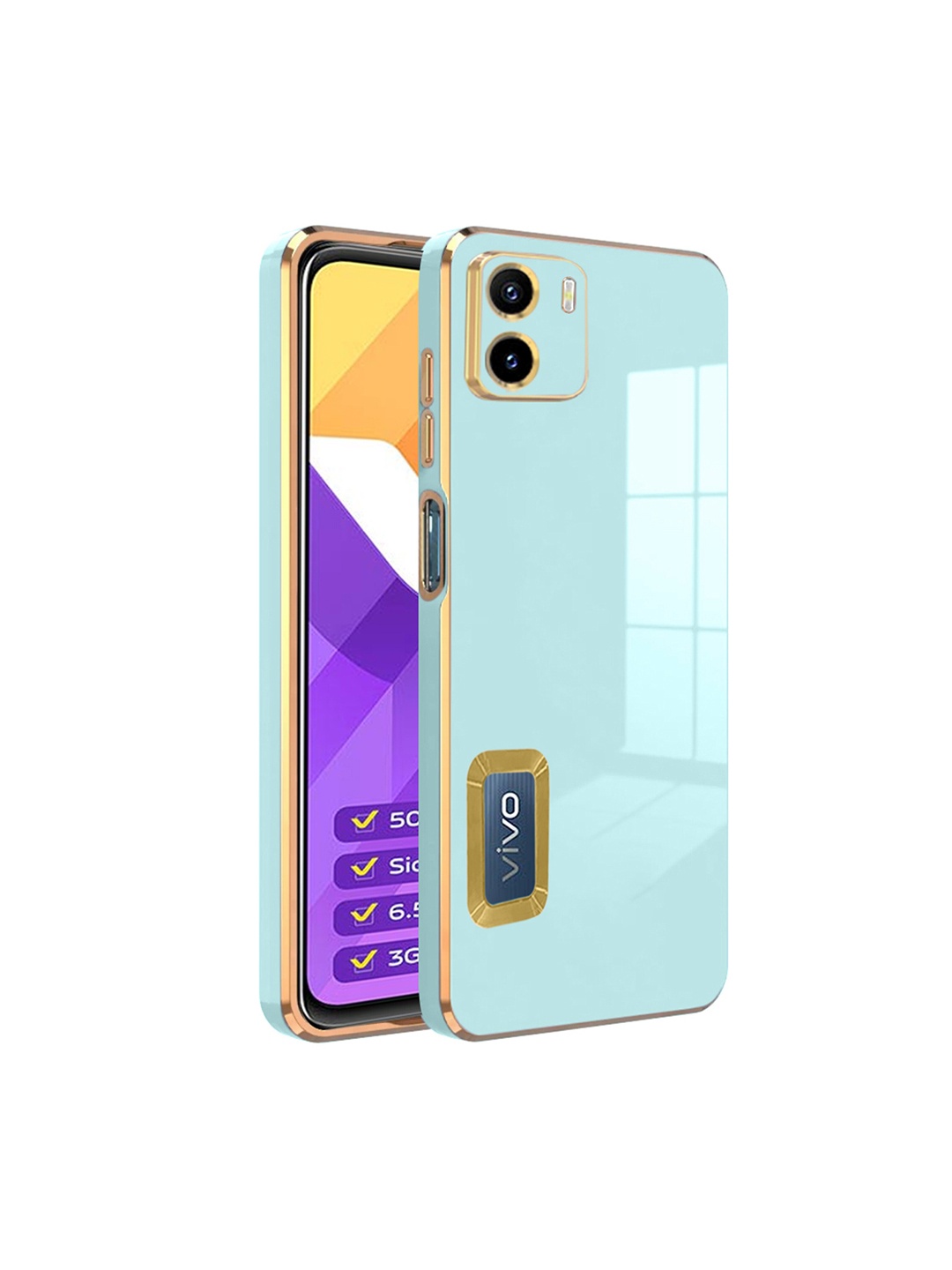 

Karwan Vivo Y15S Liquid Silicone Phone Back Case, Green