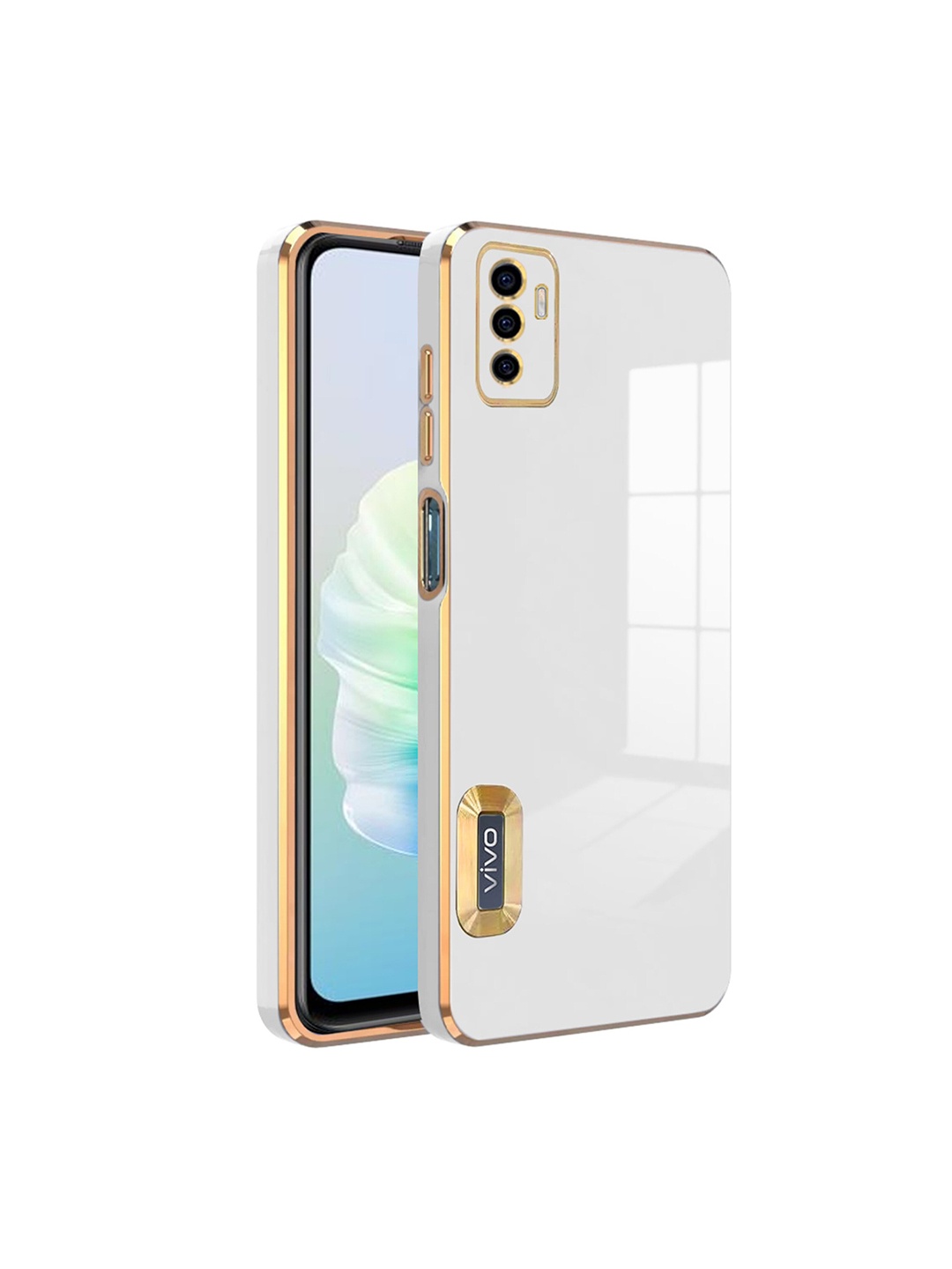 

Karwan Vivo V23E Liquid Silicone Phone Back Case, White