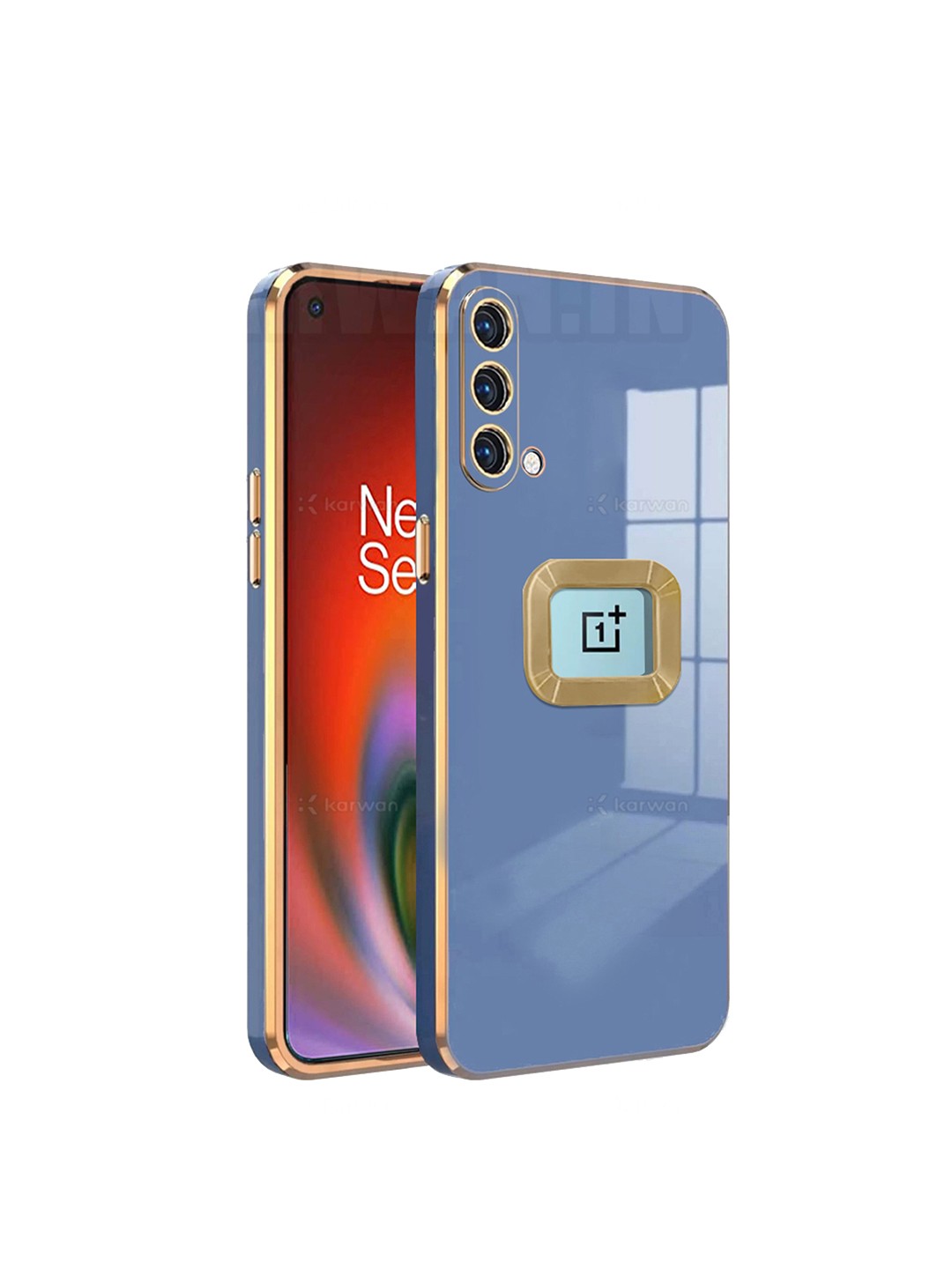 

Karwan Oneplus Nord CE Liquid Silicone Phone Back Case, Blue
