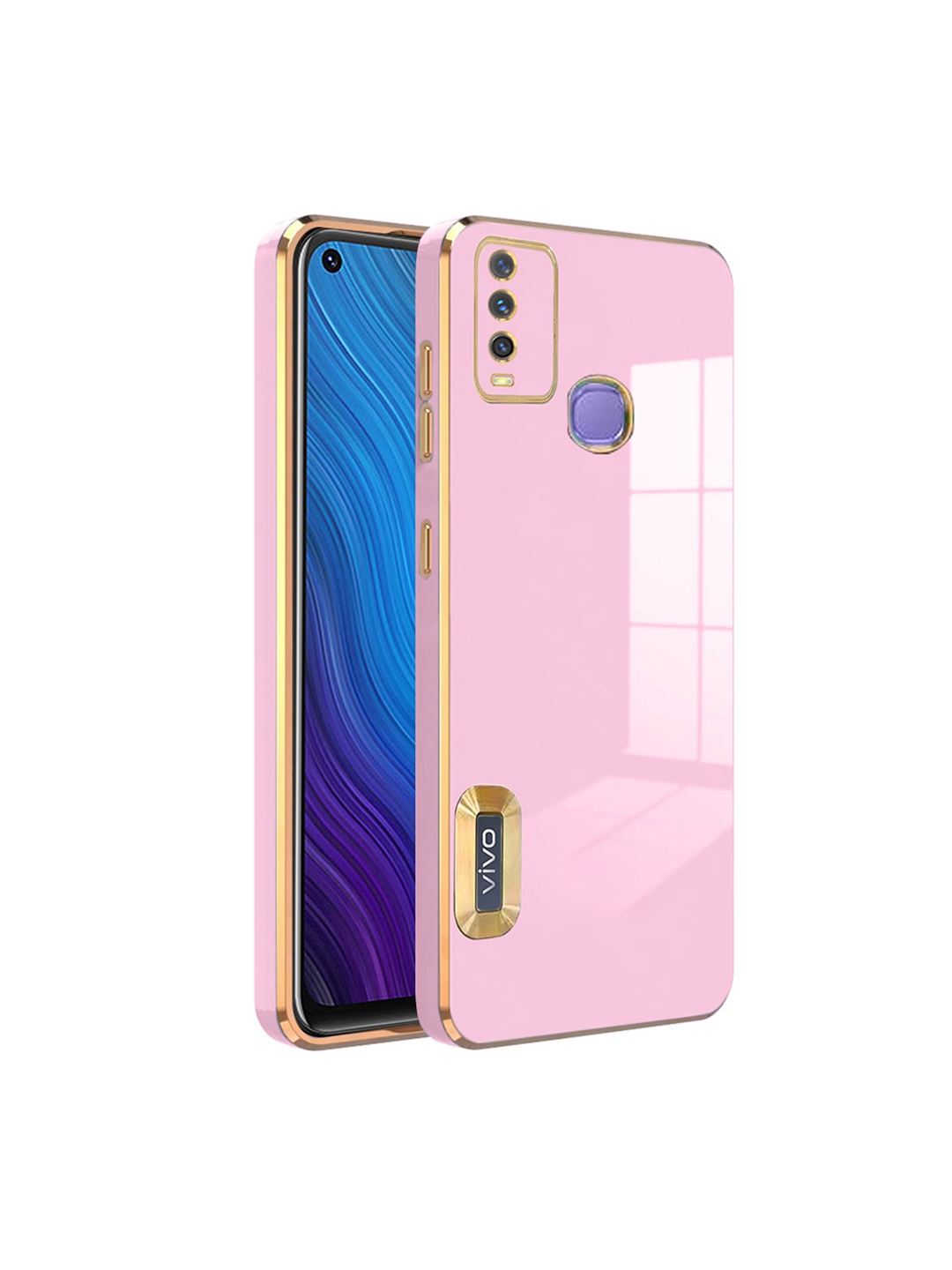 

Karwan Vivo Y50 Liquid Silicone Phone Back Case, Pink