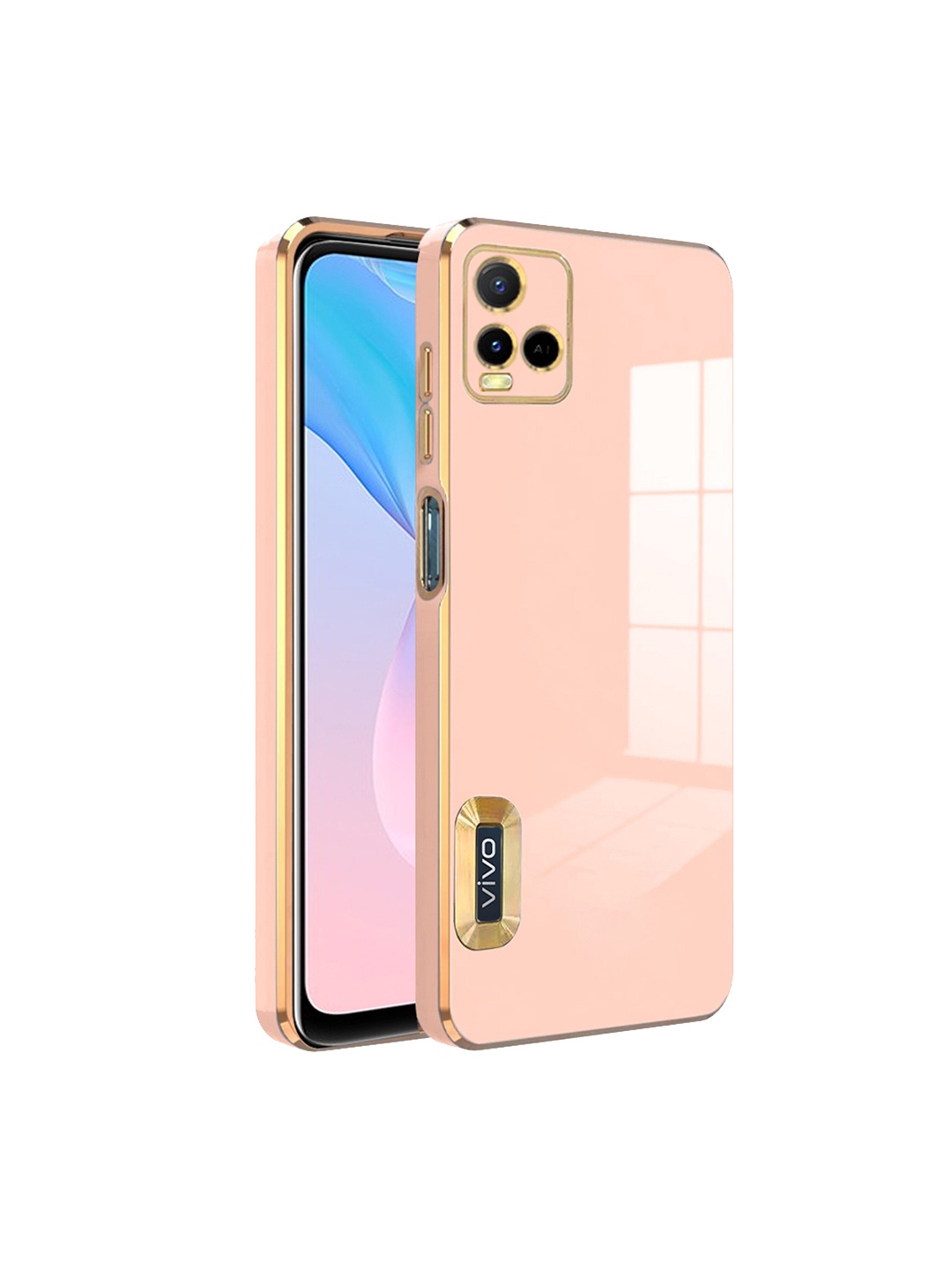 

Karwan Vivo Y21 Liquid Silicone Phone Back Case, Peach