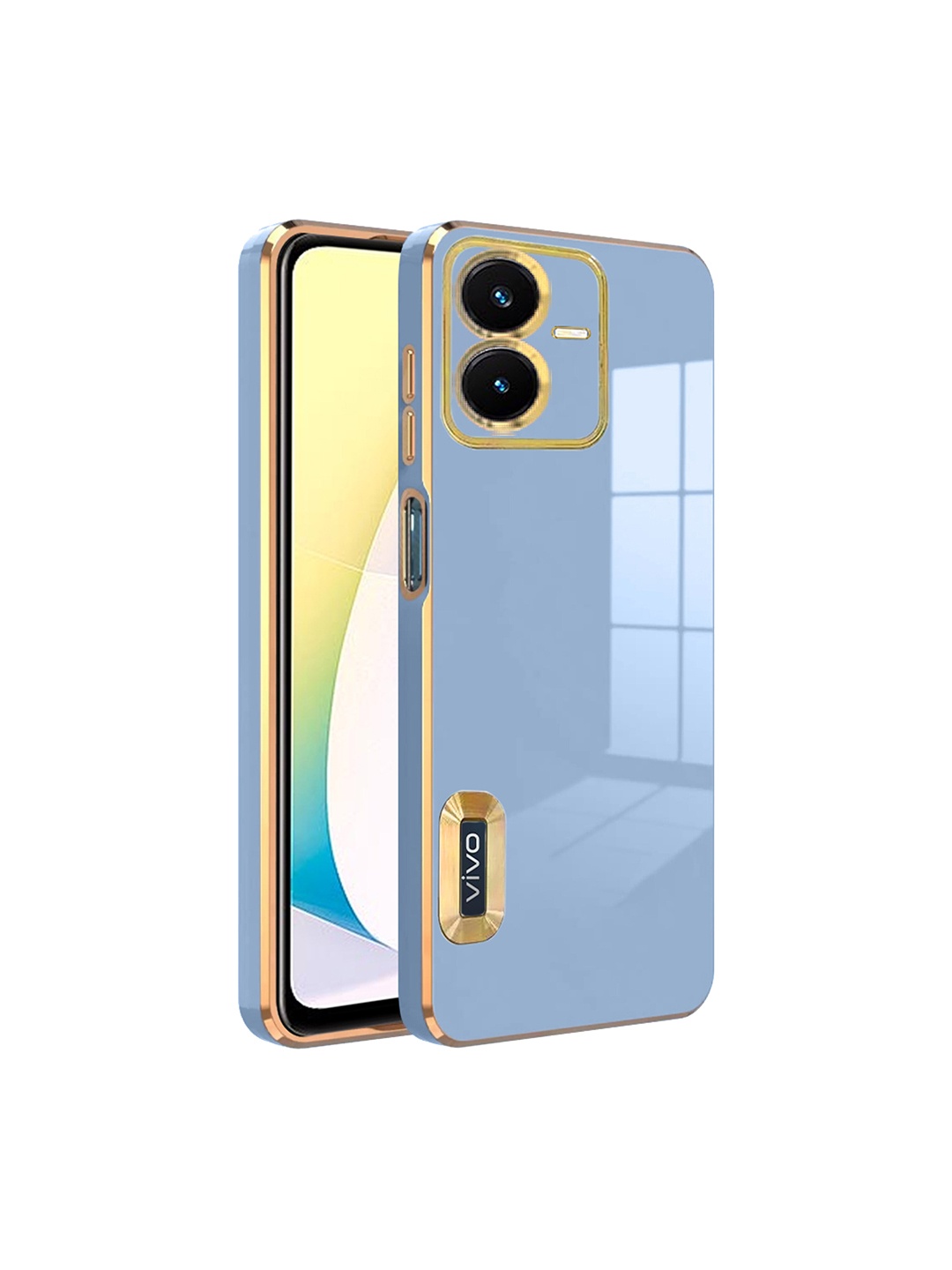 

Karwan Vivo Y22 Liquid Silicone Phone Back Case, Blue
