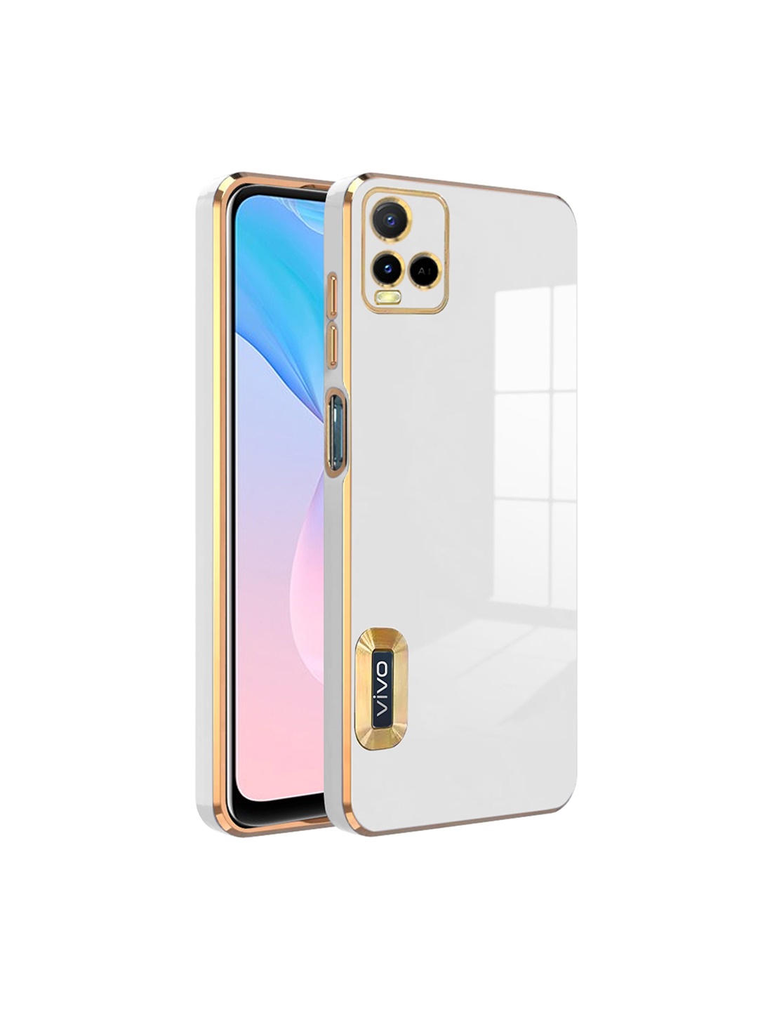 

Karwan Vivo Y21 Liquid Silicone Phone Back Case, White