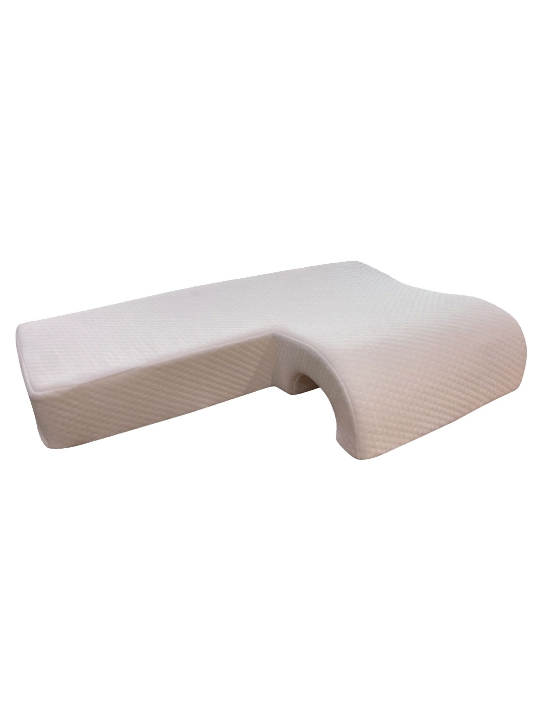 

HomeTown White Quilted Arm Hole Jacquard Arched Sleep Pillow