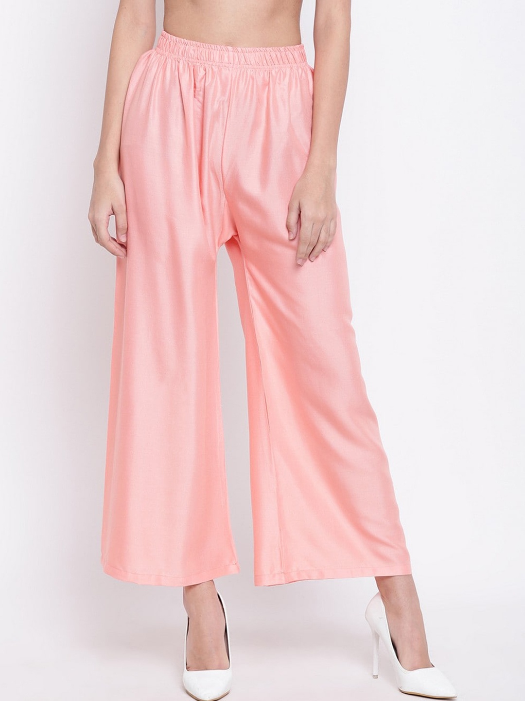 

RIVI Women Relaxed Slip On Parallel Trousers, Pink