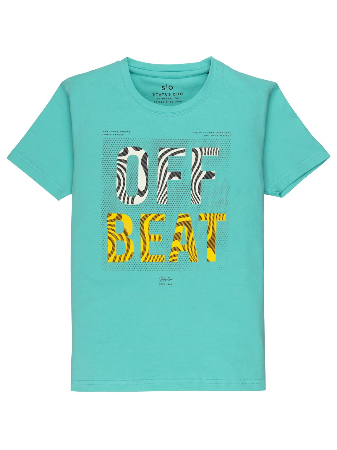 

Status Quo Boys Typography Printed Cotton T-shirt, Blue