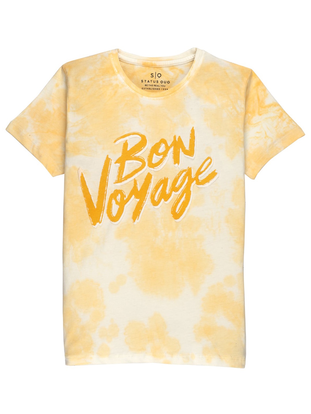 

Status Quo Boys Tie and Dye Cotton T-shirt, Yellow