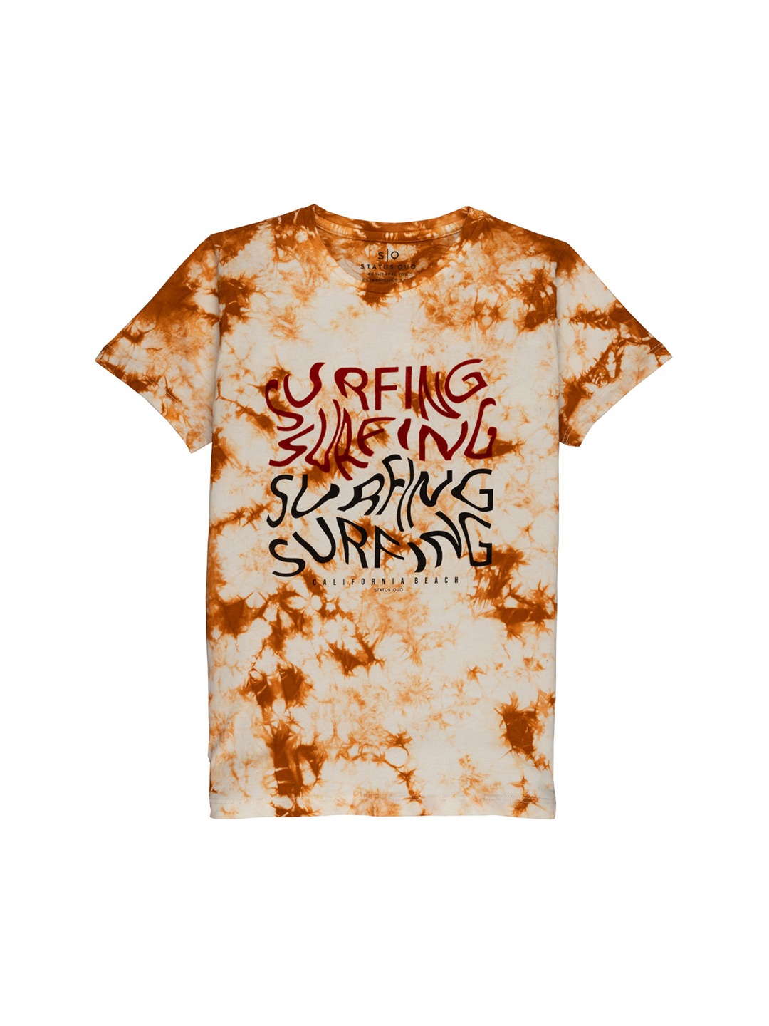 

Status Quo Boys Tie & Dye Cotton T-shirt, Rust