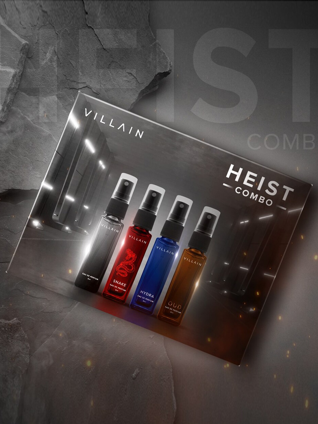 

VILLAIN Men Heist Eau De Parfum Combo, Black