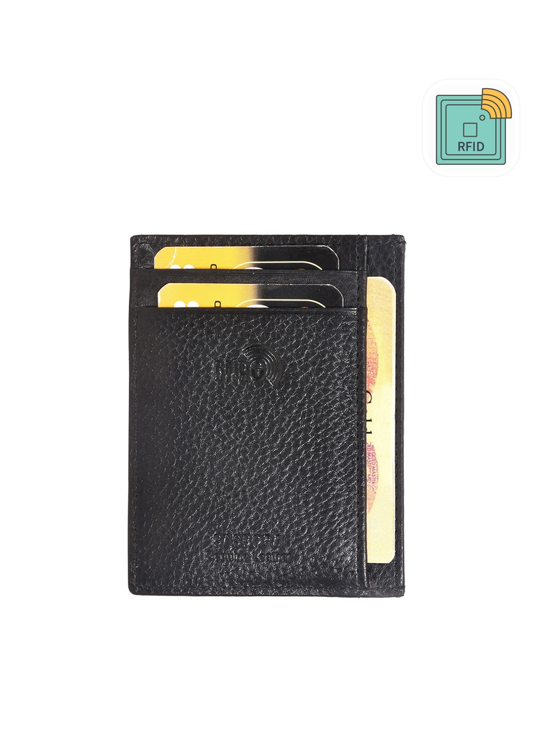 

Sassora Leather Card Holder, Black