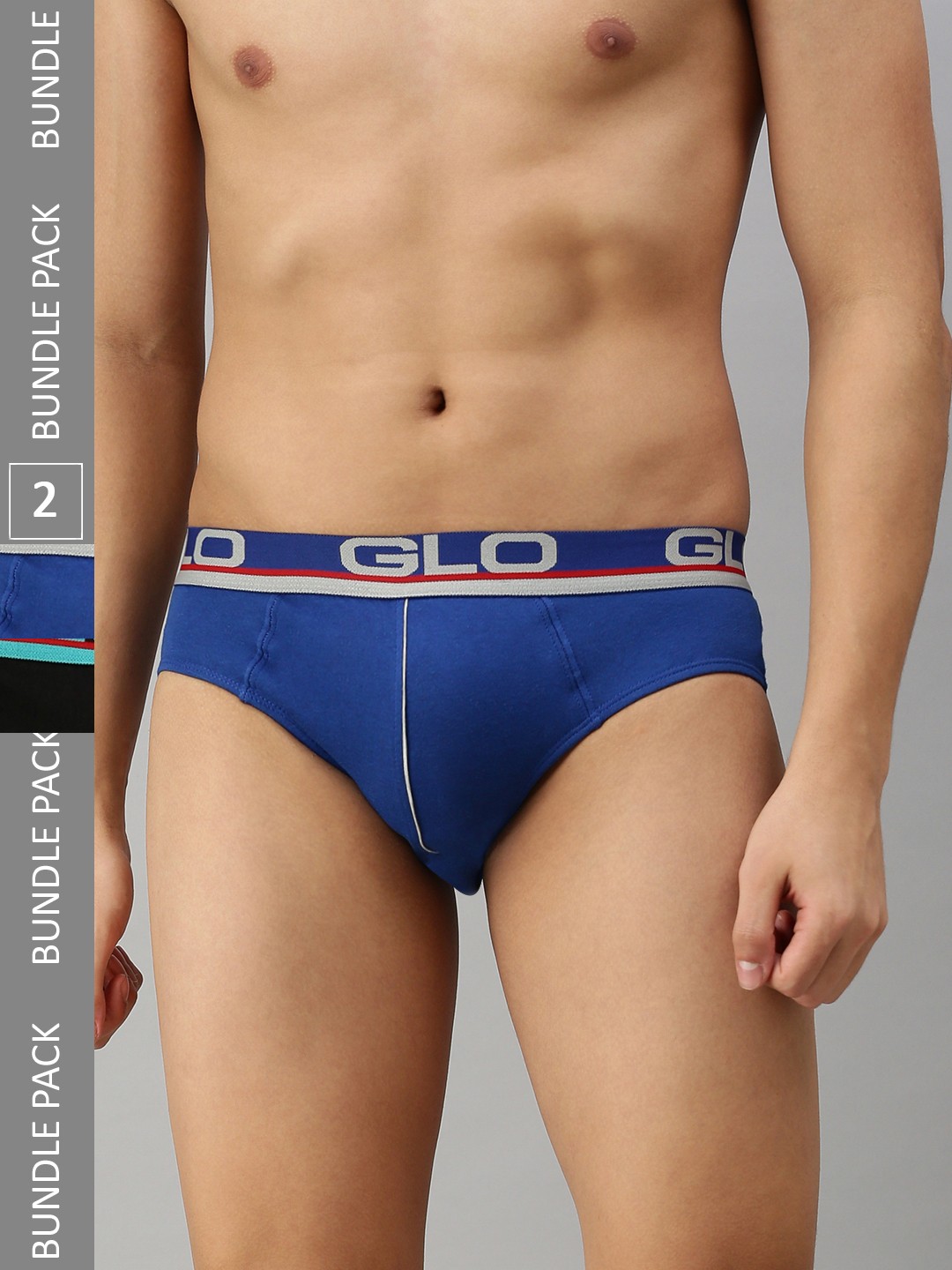 

Lux Cozi Men Pack of 2 Mid-Rise Basic Briefs, Black