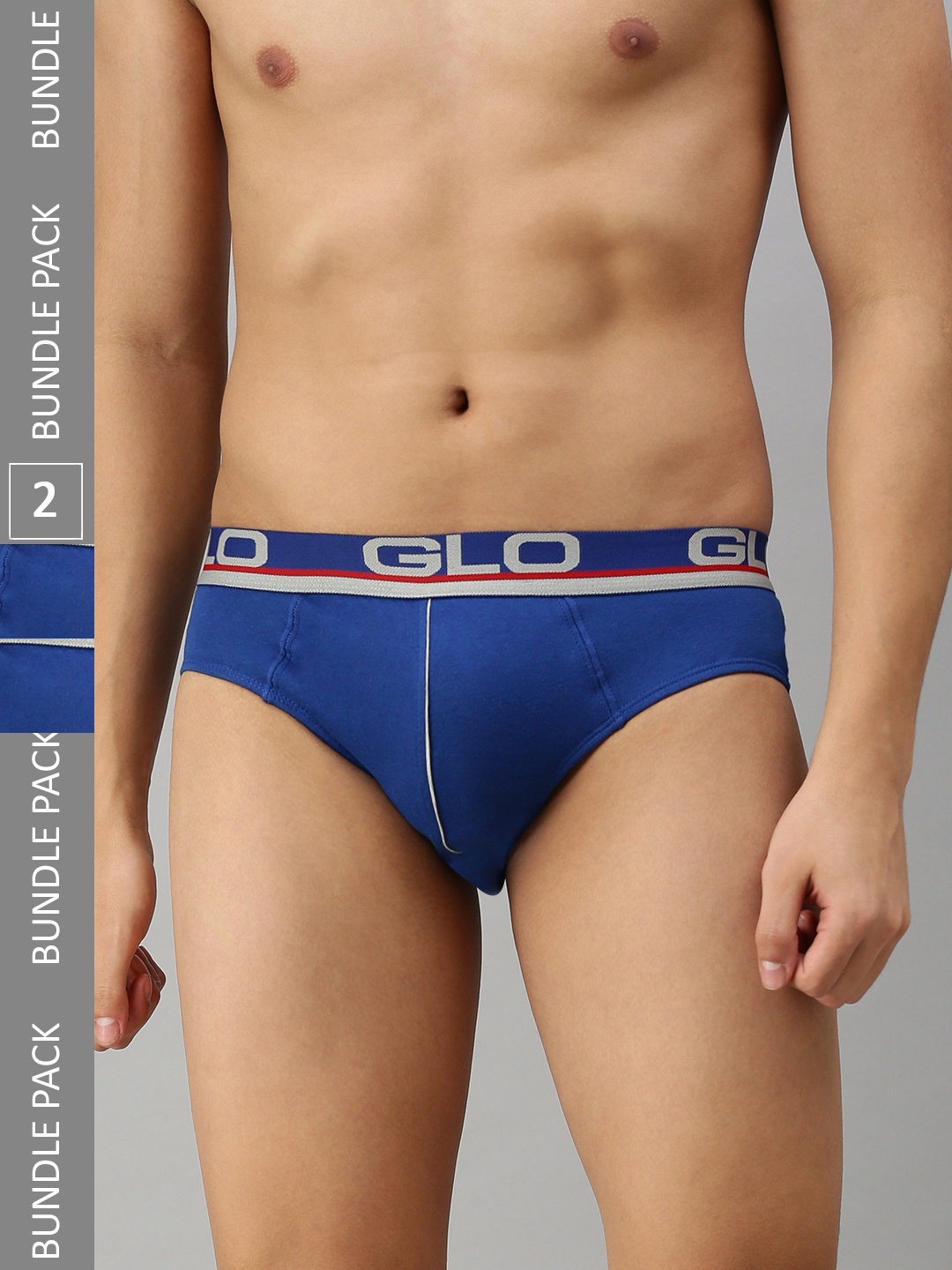 

Lux Cozi Men Pack of 2 Mid-Rise Basic Briefs, Blue