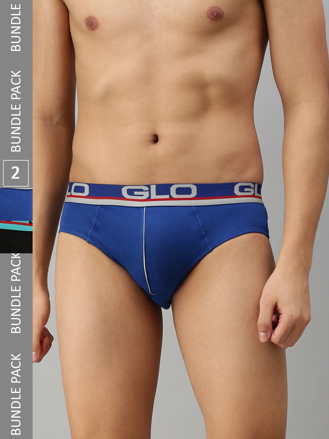 

Lux Cozi Men Pack Of 2 Anti-Odour Mid-Rise Basic Briefs, Black
