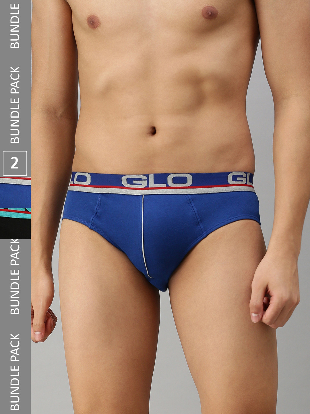 

Lux Cozi Men Pack Of 2 Anti-Odour Mid-Rise Basic Briefs, Black