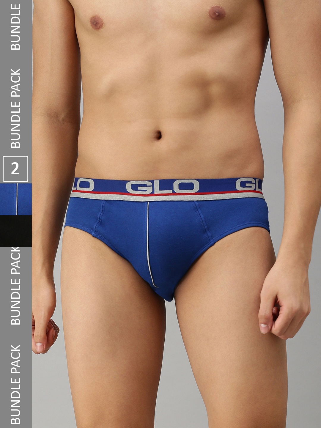 

Lux Cozi Men Pack Of 2 Anti-Odour Mid-Rise Basic Briefs, Black