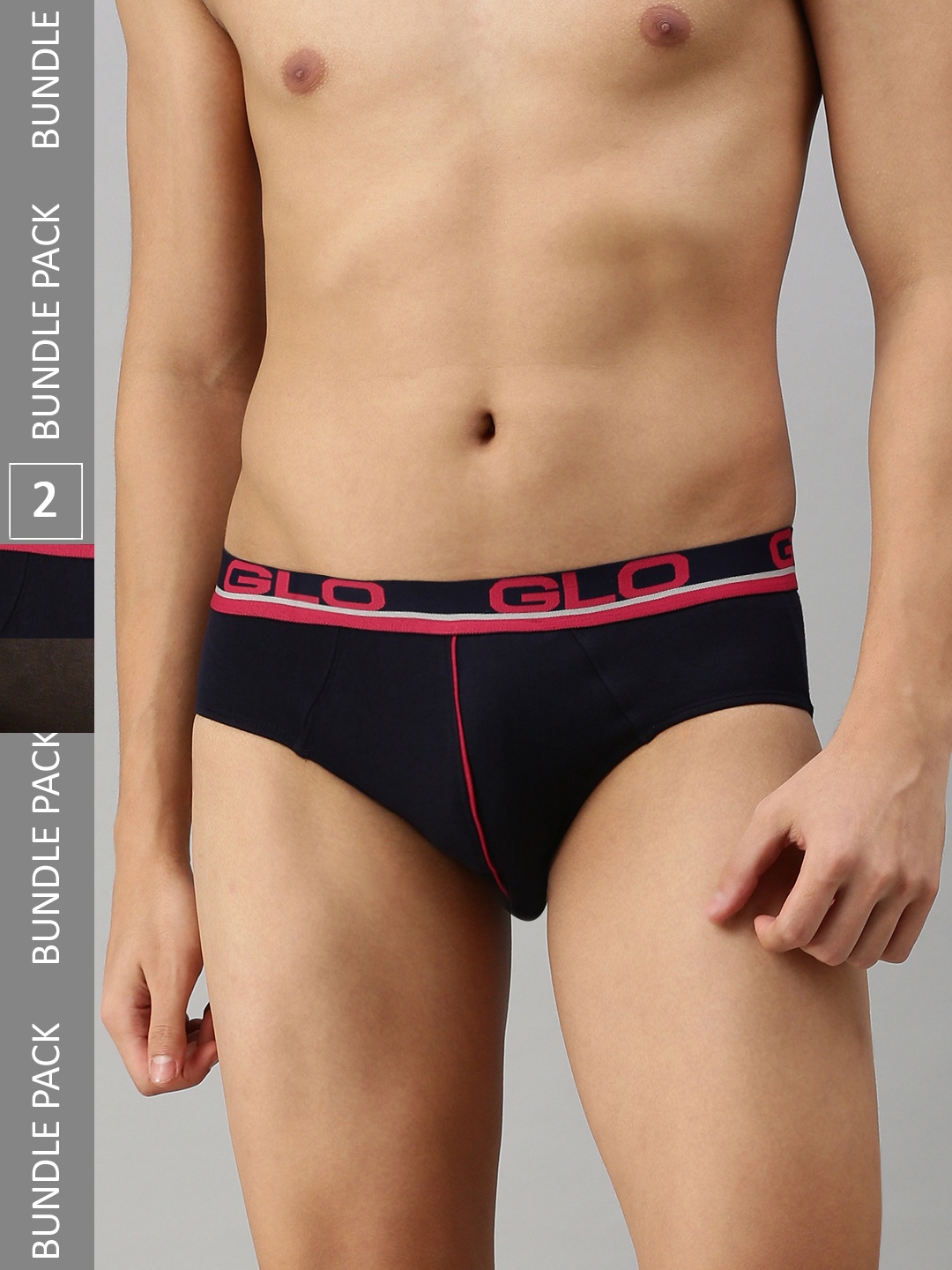 

Lux Cozi Men Pack of 2 Basic Briefs, Navy blue