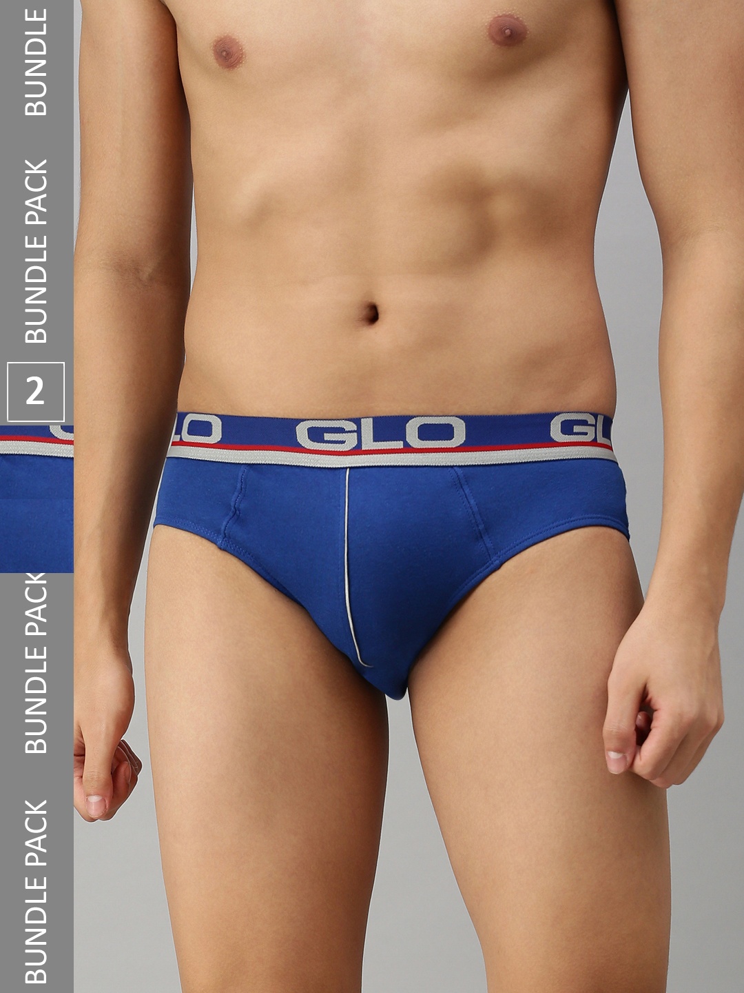 

Lux Cozi Men Pack Of 2 Mid-Rise Anti-Odour Basic Briefs, Blue