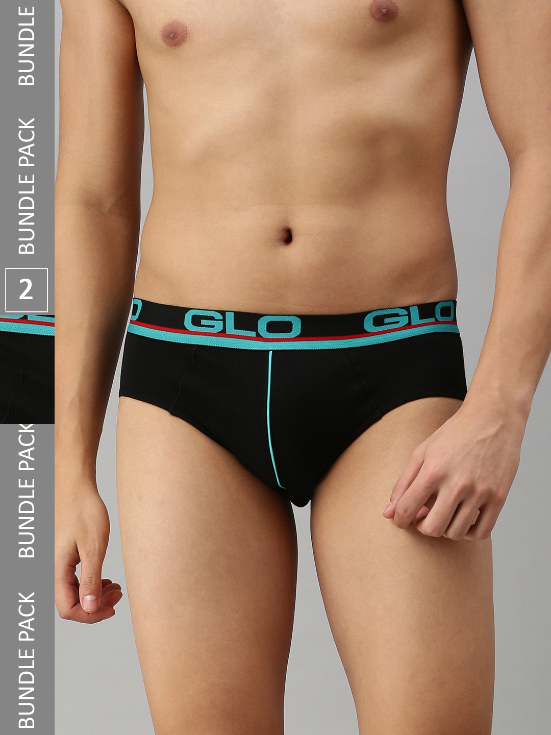 

Lux Cozi Men Pack of 2 Anti-Odour Basic Briefs, Black