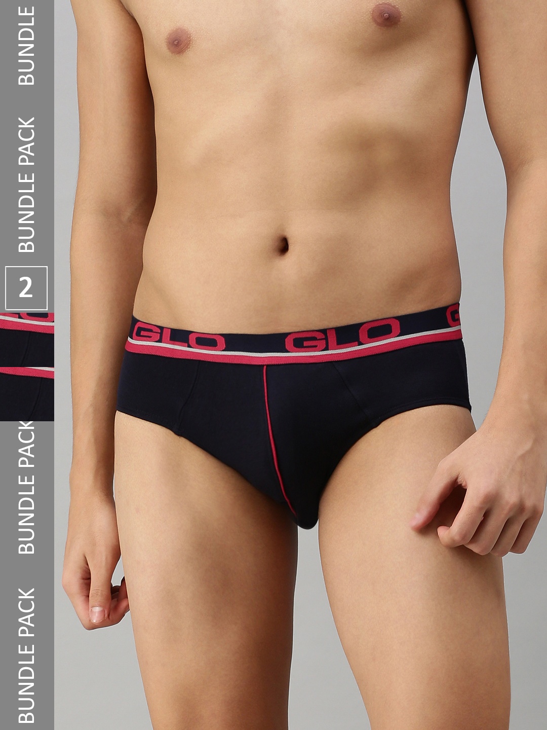 Lux Cozi Men Pack of 2 Mid-Rise Anti-Odour Briefs COZI_GLO_BRIEF_NB_2PC, Black