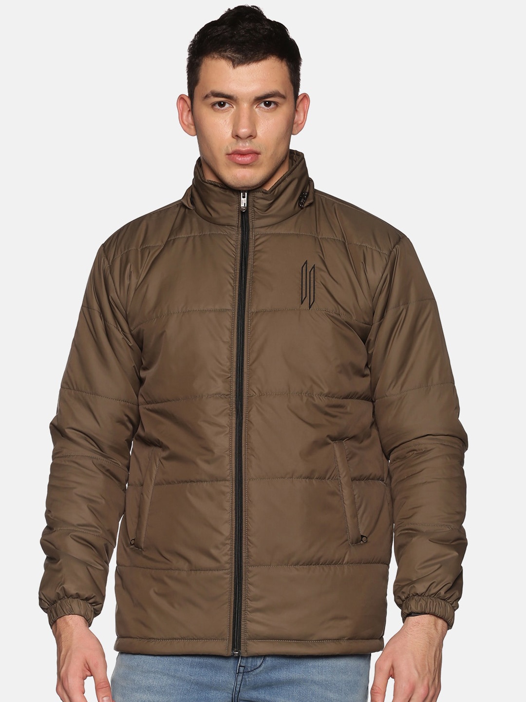 

ATTIITUDE Men Hooded Windcheater Puffer Jacket, Green