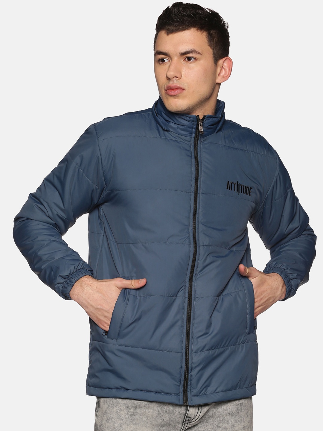 

ATTIITUDE Men Windcheater Padded Jacket, Blue