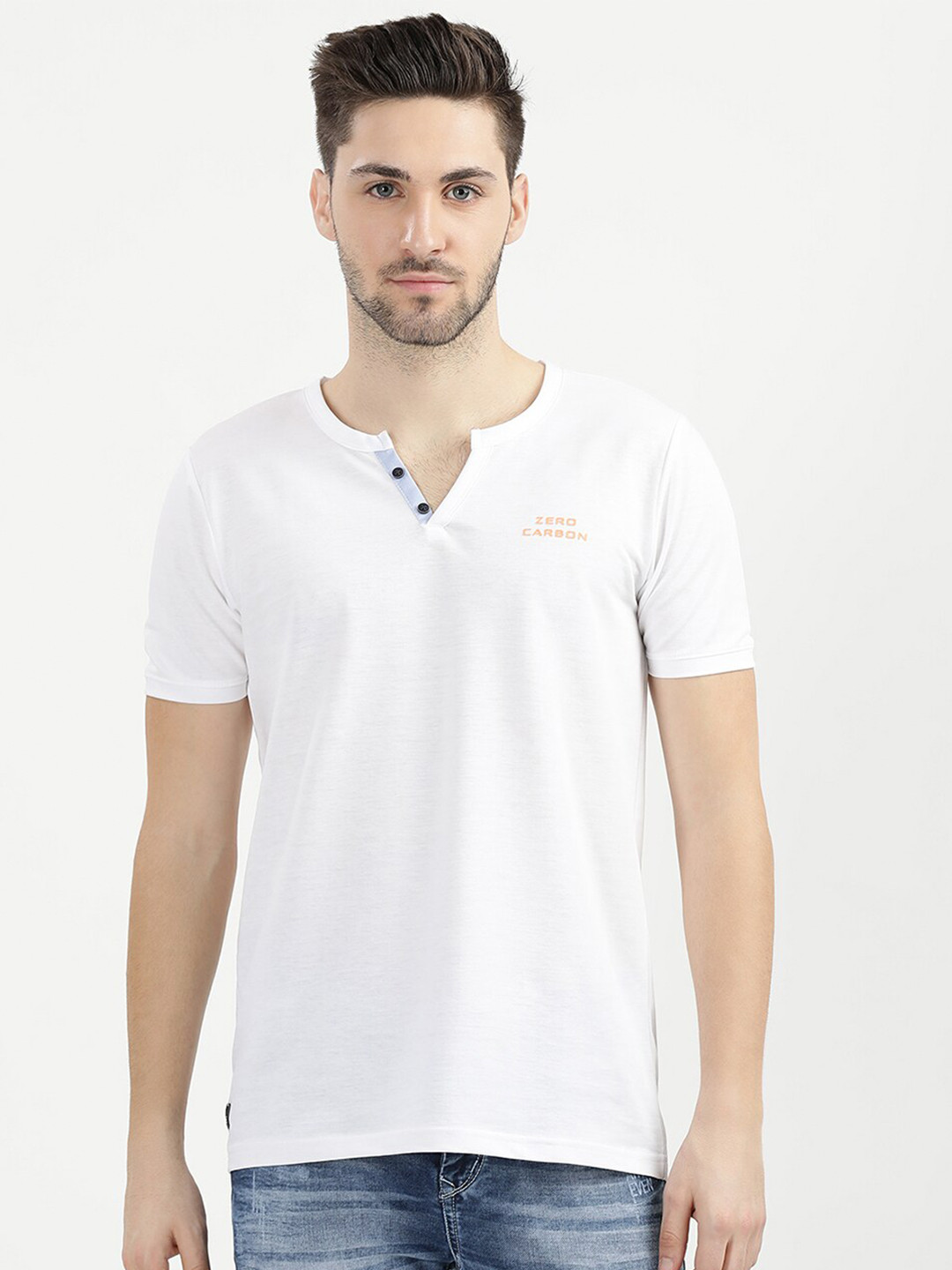 

V2 Value & Variety Men Cotton T-shirt, White