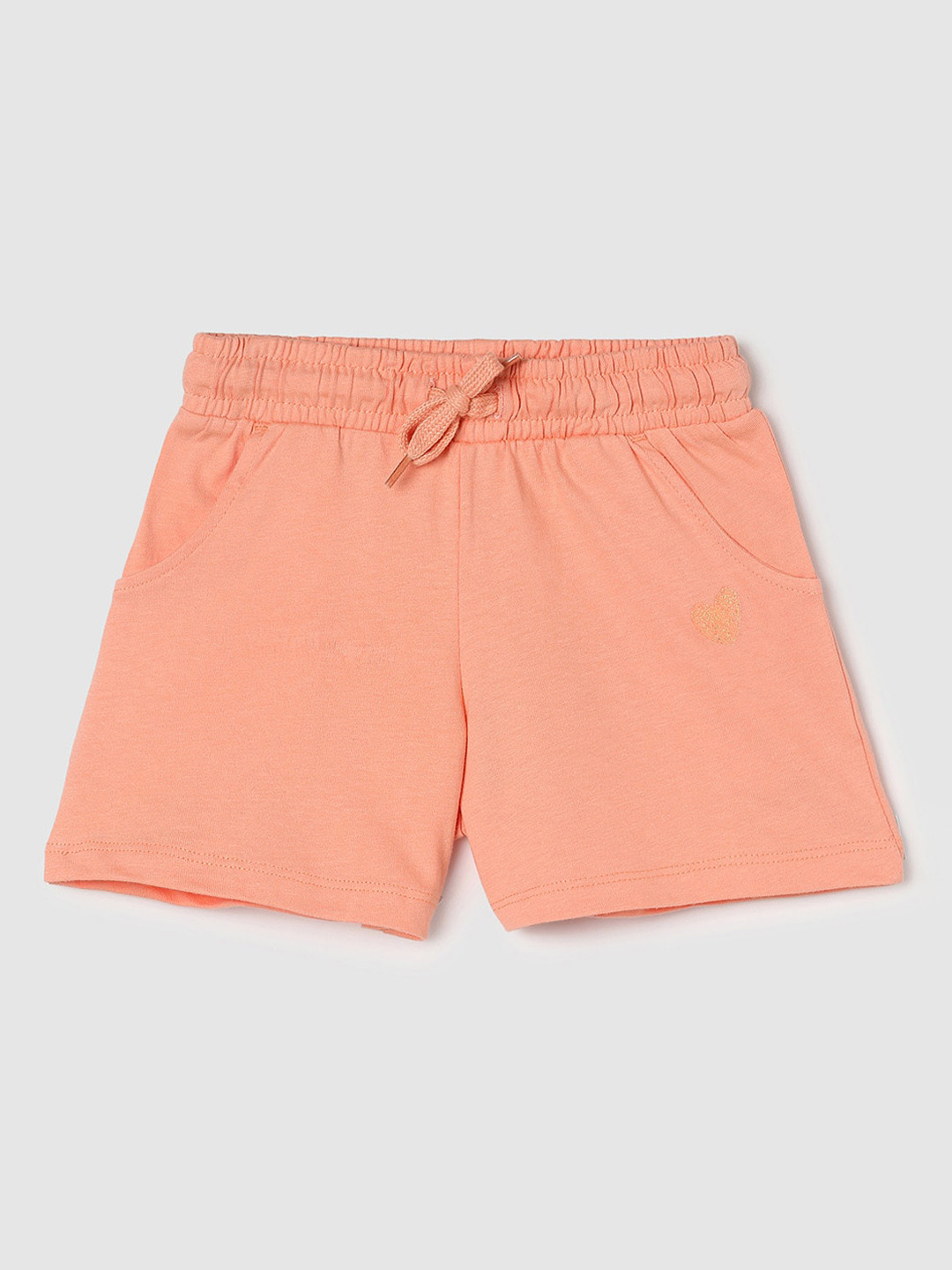 

max Girls Mid Rise Pure Cotton Regular Shorts, Rust