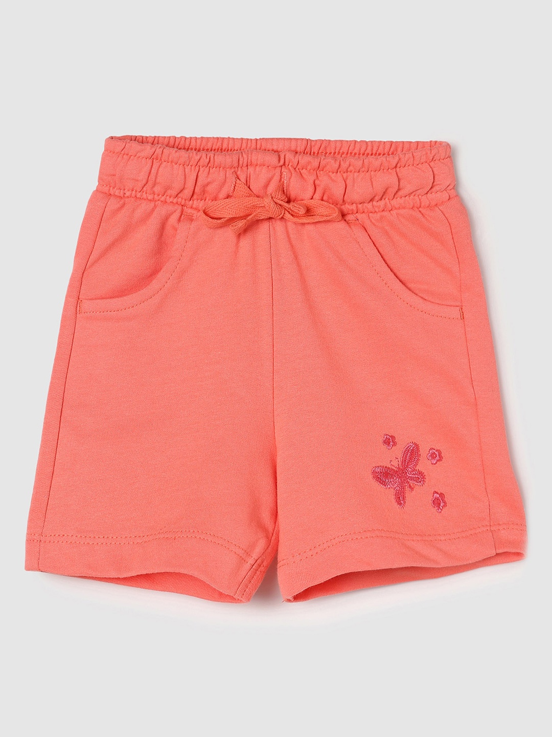 

max Girls Cotton Regular Shorts, Orange