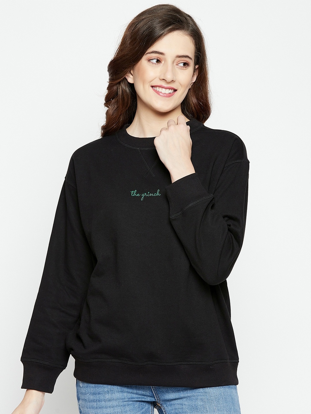 

CHILL WINSTON Women Fleece Sweatshirt, Black