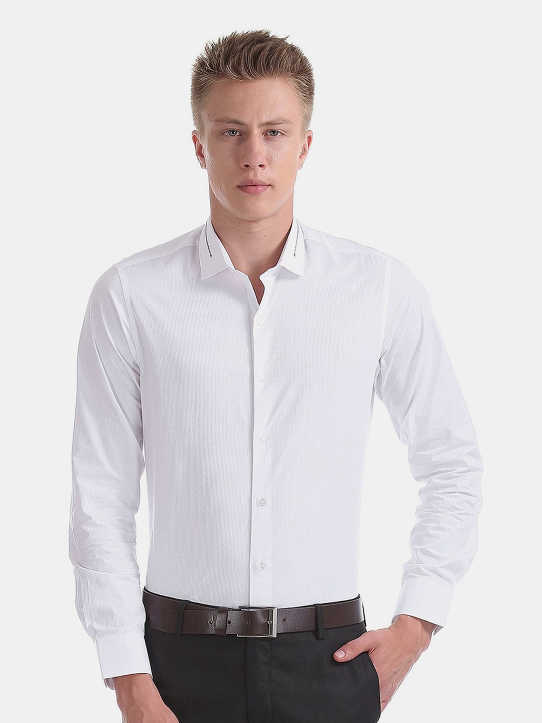 

V-Mart Men Formal Cotton Shirt, White