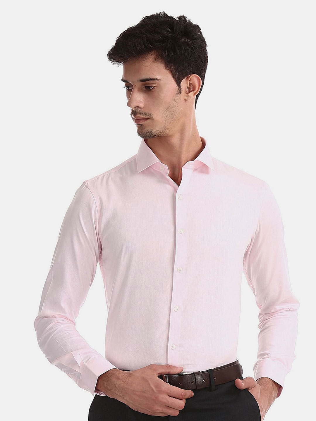 

V-Mart Men Classic Formal Cotton Shirt, Pink