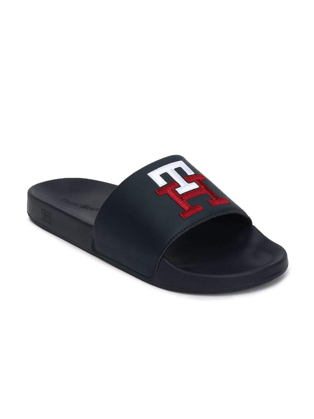 

Tommy Hilfiger Men Embroidered Sliders, Navy blue