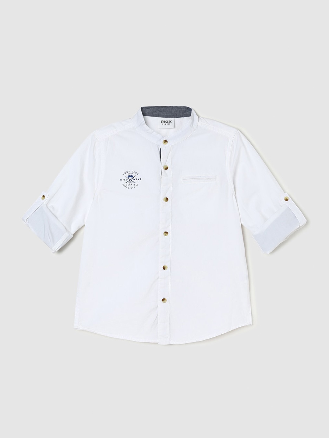 

max Boys Cotton Casual Shirt, White
