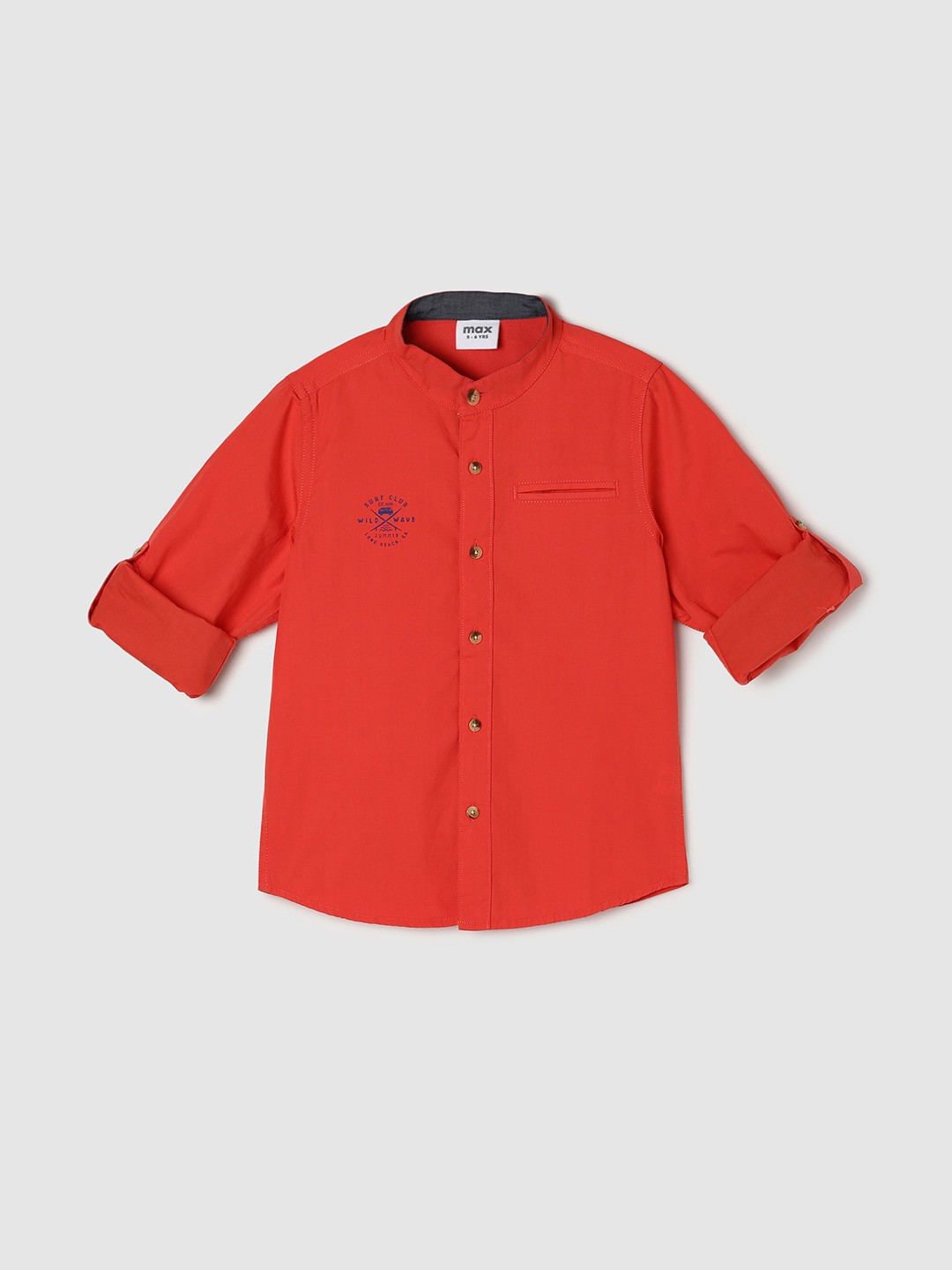 

max Boys Casual Pure Cotton Shirt, Red