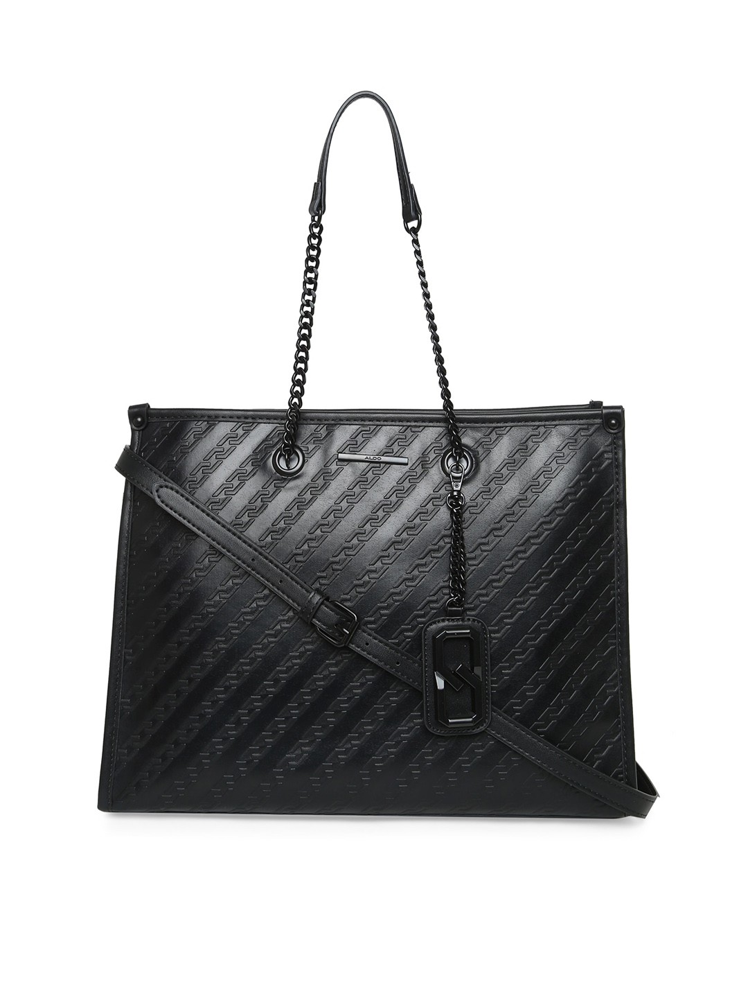 

ALDO Textured Shopper Shoulder Bag, Black