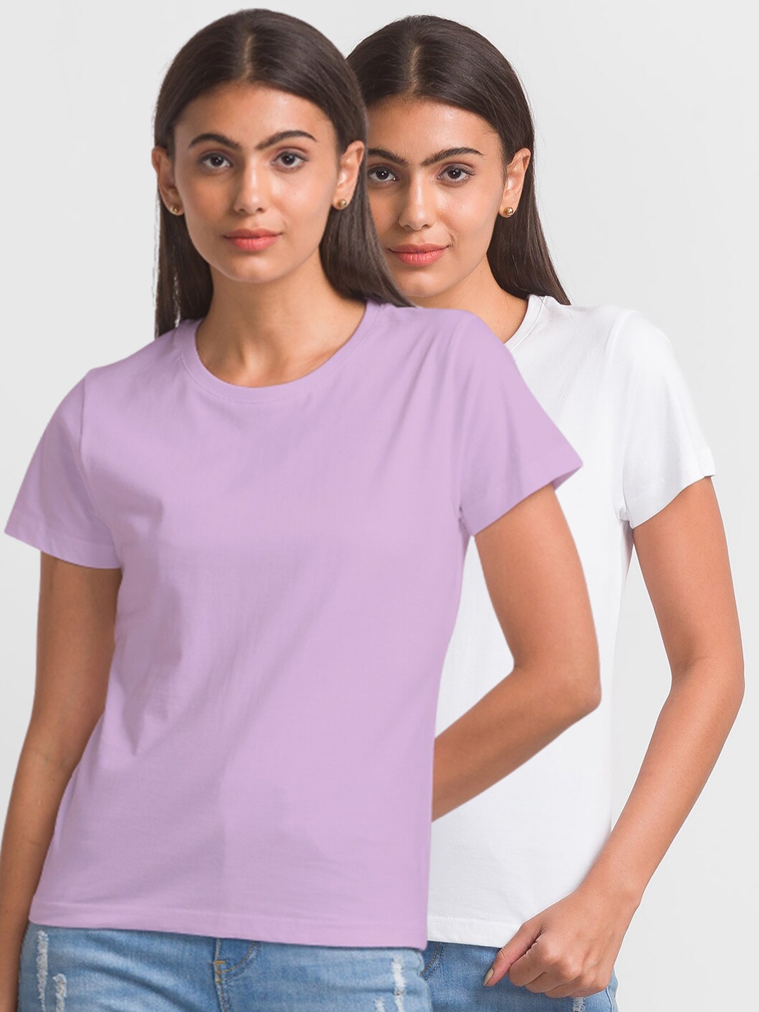 

FashionRack Women Pack Of 3 Cotton T-shirt, White