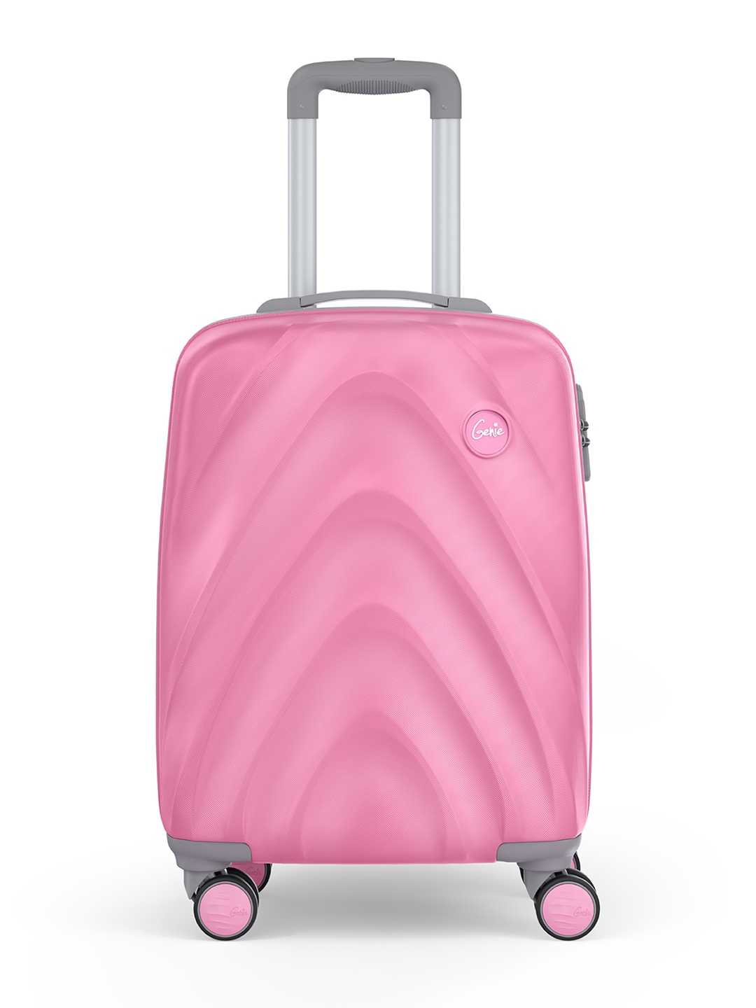 

Genie Textured Cabin Hard-Sided Trolley Bag- 52 L, Pink