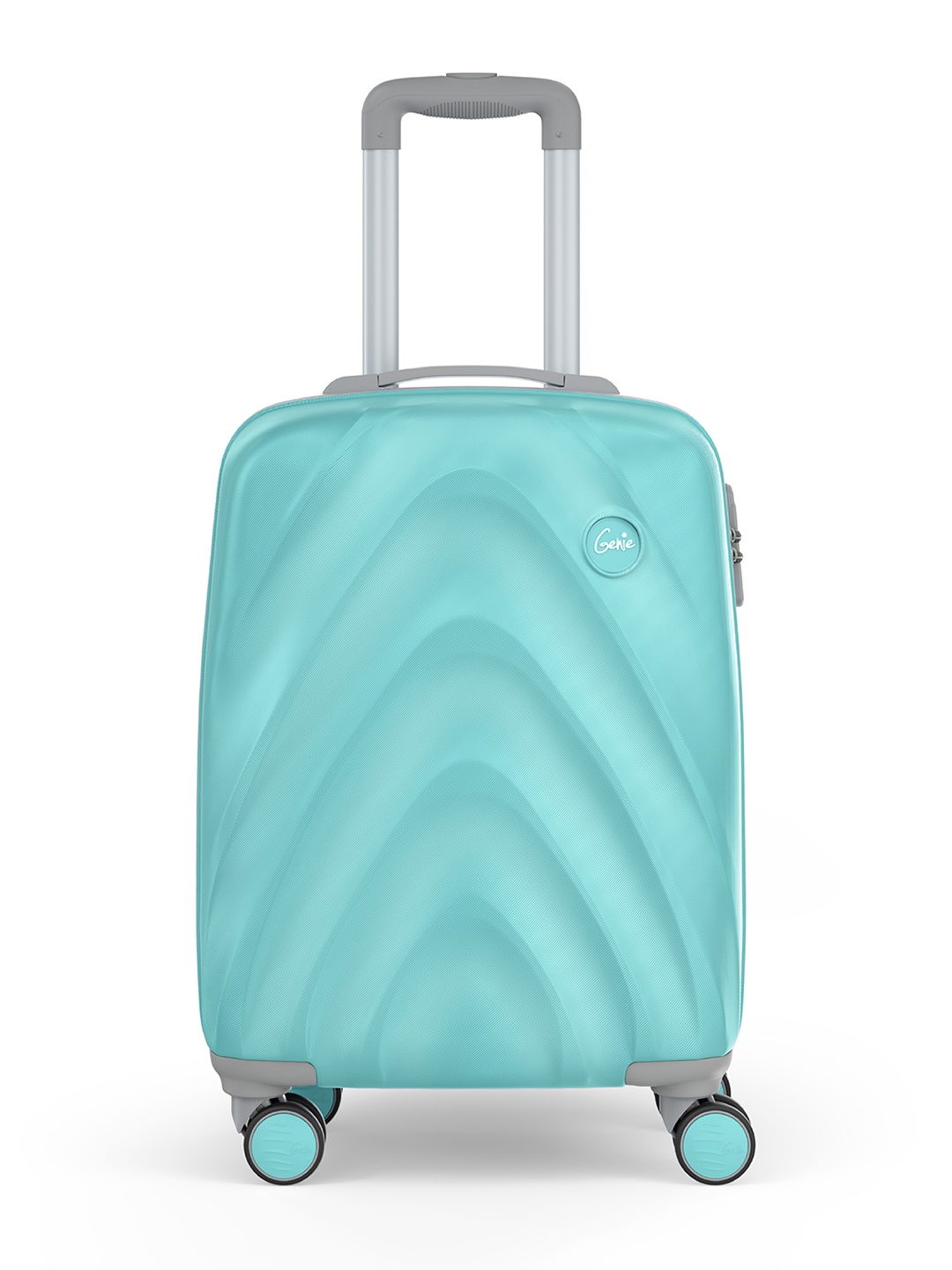 

Genie Textured Cabin Hard-Sided Water Resistant Trolley Bag, Turquoise blue