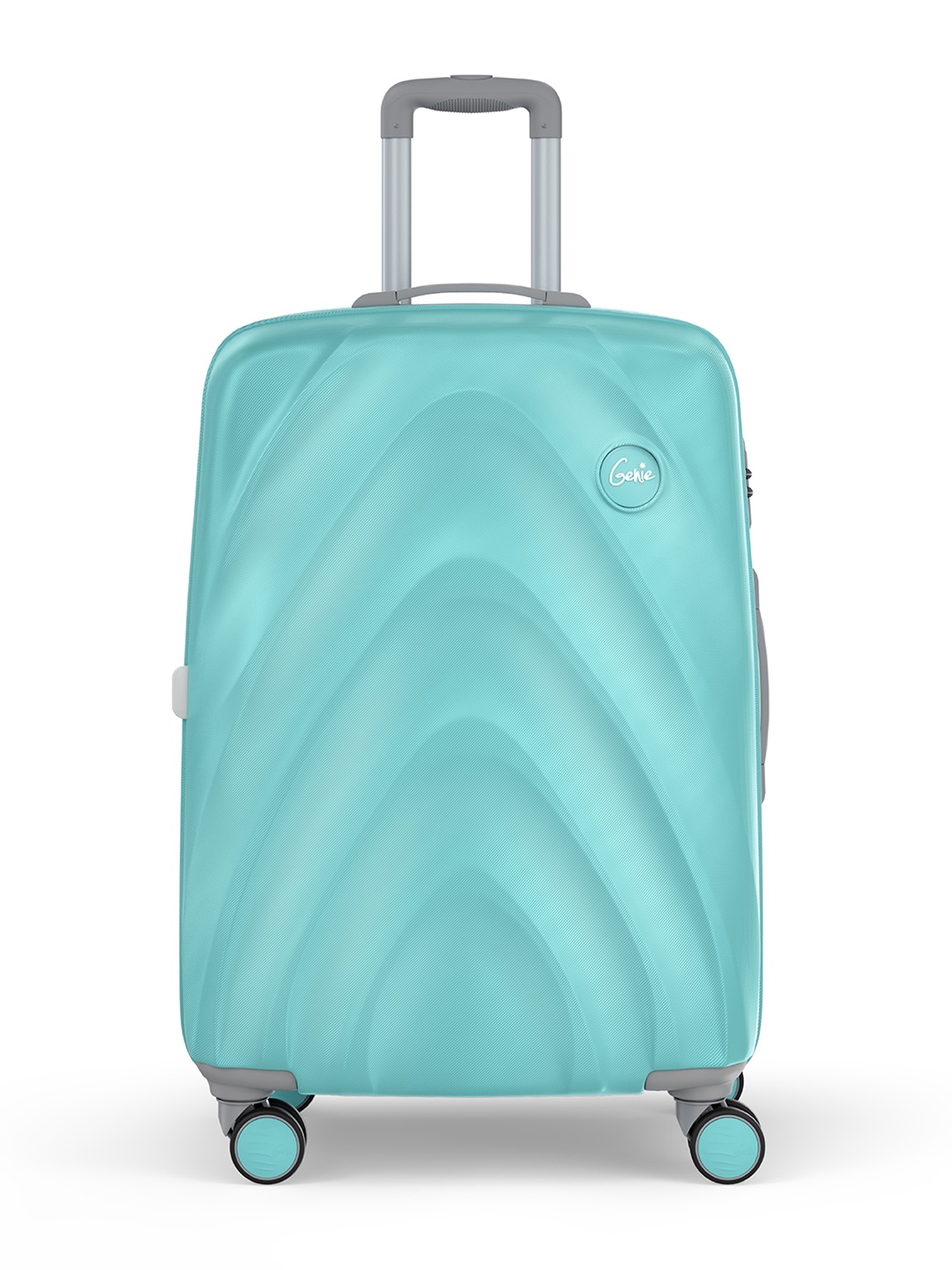 

Genie Textured Large Hard-Sided Trolley Bag, Turquoise blue