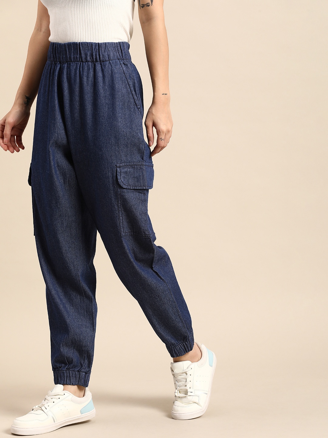 

all about you Mid-Rise Jogger Jeans, Blue