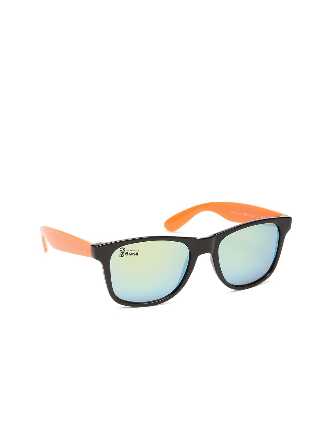 

FIFA Unisex Mirrored Wayfarer Sunglasses P14262, Green